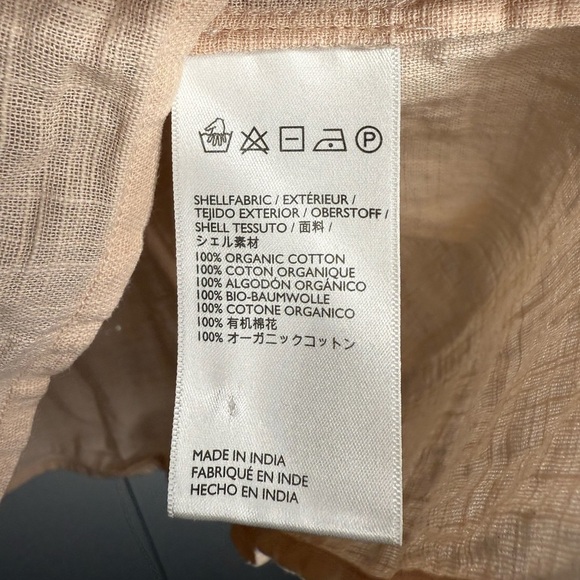 Cleobella - 100% Organic Cotton - Peach Needle Point Sleeve Blouse - Small - Picture 5 of 11